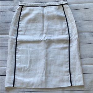 JCREW | Black/White Linen Skirt